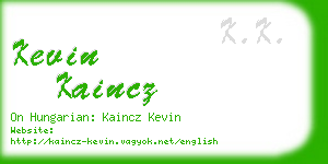 kevin kaincz business card